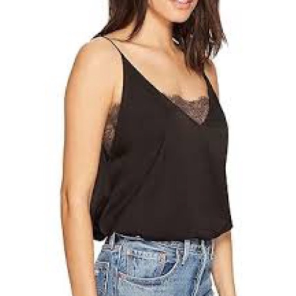 Free People Intimately Black Camisole with Lace Bandeau NWT - Picture 2 of 5